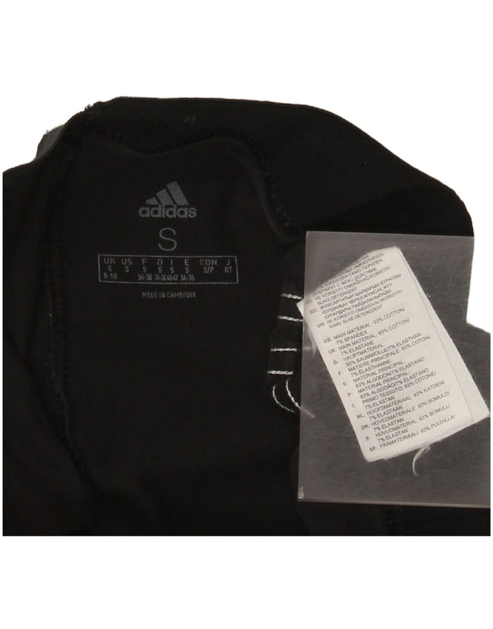 Adidas Dame Leggings UK 8/10 Small Black Bomuld