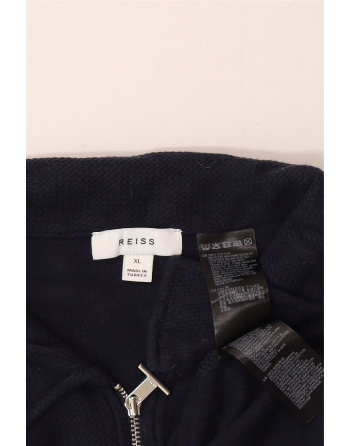 Reiss herre poloshirt XL marineblå bomuld