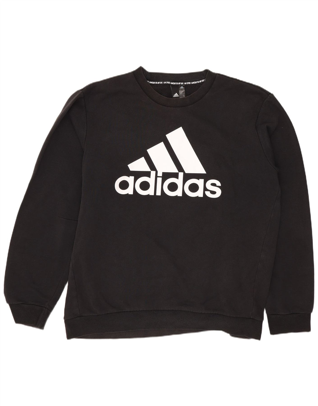 ADIDAS grafisk sweatshirt til mænd XL sort bomuld