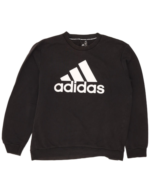 ADIDAS grafisk sweatshirt til mænd XL sort bomuld