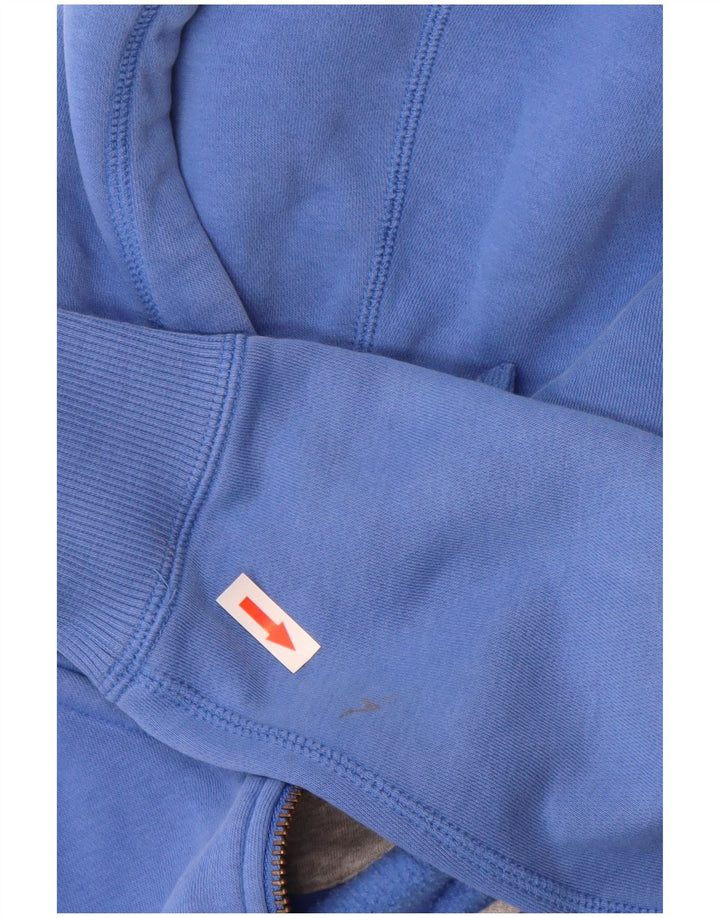 Nike hættetrøje med lynlås til kvinder UK 12 Medium Blue Bomuld