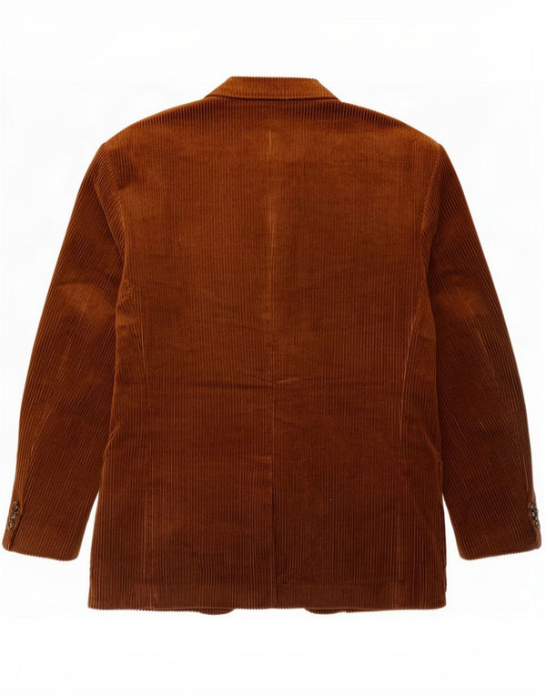 Stefanel Herre 2-knaps Corduroy Blazer Jacket IT 48 Medium Brun Bomuld