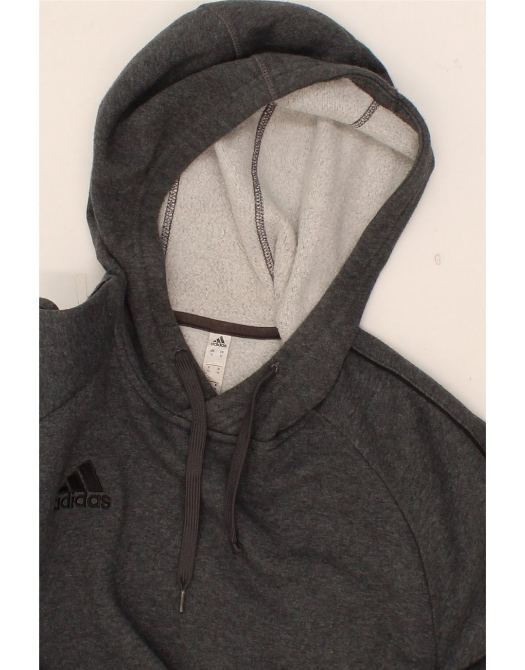 ADIDAS Mens Hoodie Jumper Medium Grey Vintage Adidas and Second-Hand Adidas from Messina Hembry 