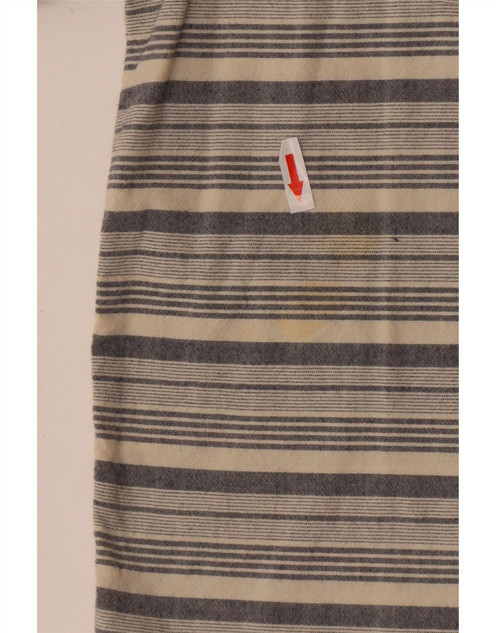 White Stuff Herre Slim Fit skjorte 2XL beige stribet bomuld