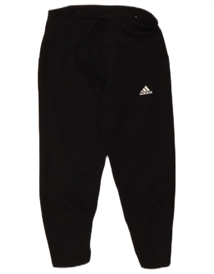 Adidas Dame Aeroready Capri Leggings UK 8/10 Small Black Polyester