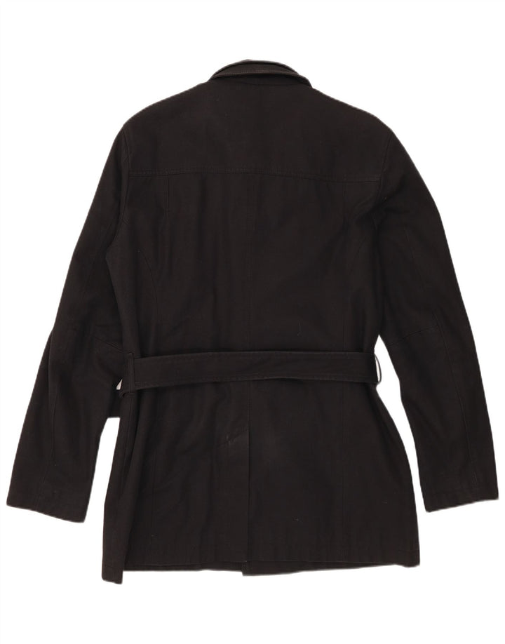 Reiss Dame Overfrakke UK 16 Stor Sort Bomuld