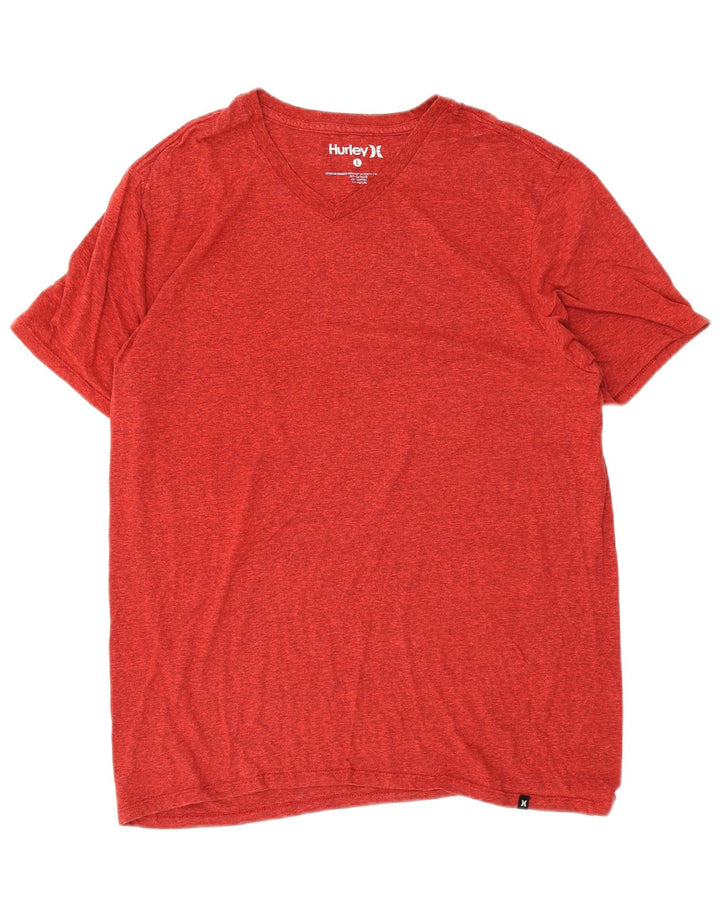 Hurley Herre T-Shirt Top Stor rød Flecked Polyester