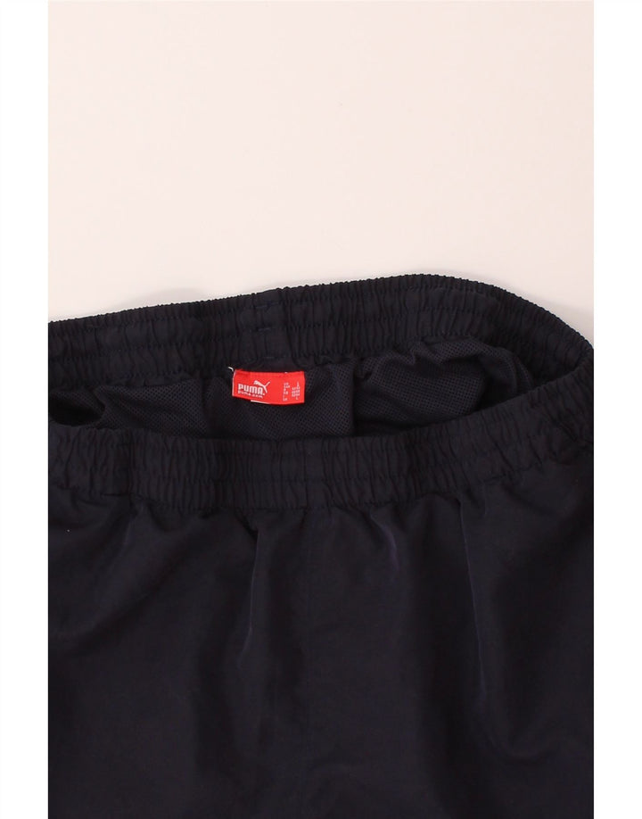 PUMA Mens Sport Shorts Large Navy Blue Polyester Vintage Puma and Second-Hand Puma from Messina Hembry 