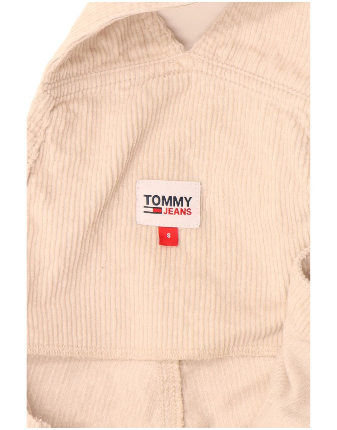 TOMMY HILFIGER Dame Capri Dungarees Bukser Small W30 L20 Off White