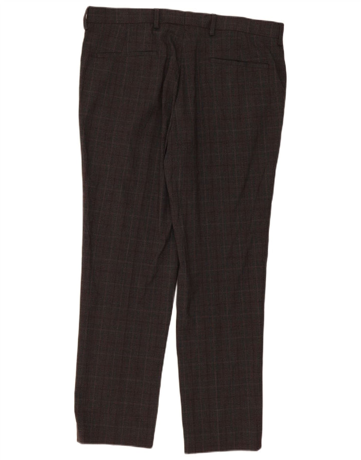 Marks & Spencer Herre Slim Chino Bukser W36 L31 brun ternet polyester
