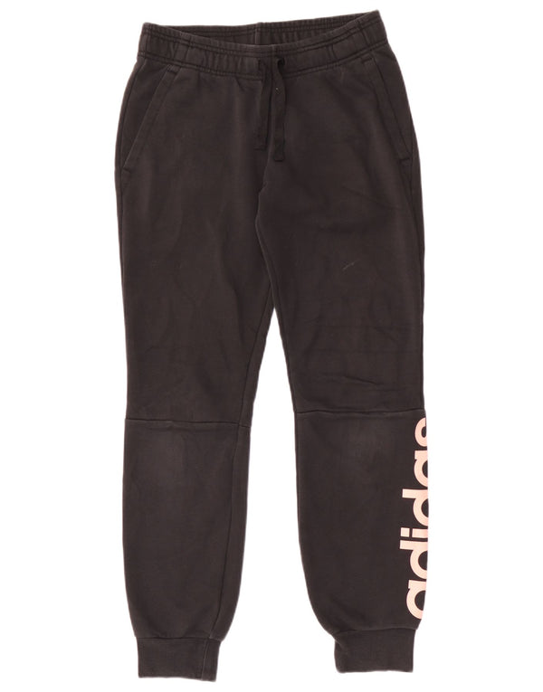 Adidas Graphic Tracksuit Bukser til kvinder Joggers UK 8/10 Small Black