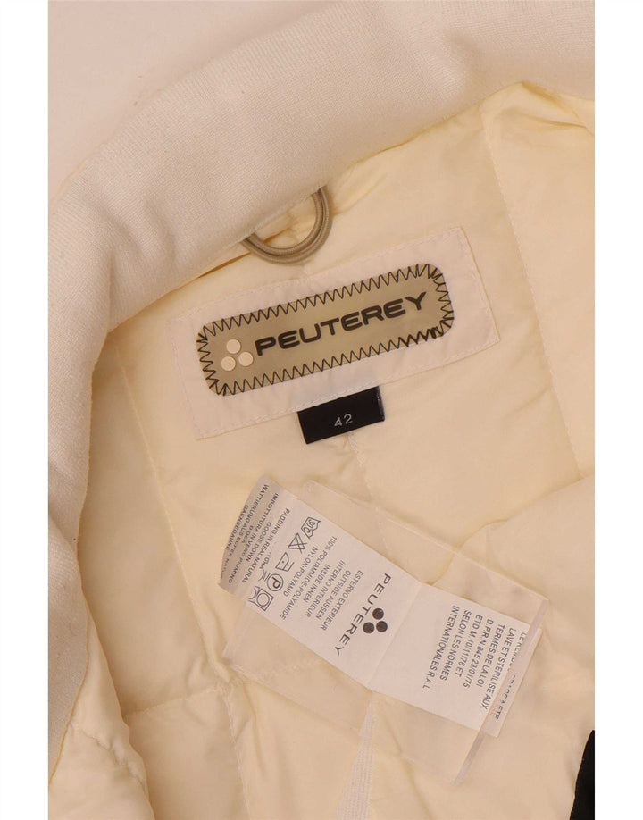 PEUTEREY Polstret Gilet til kvinder EU 42 Stor hvid nylon