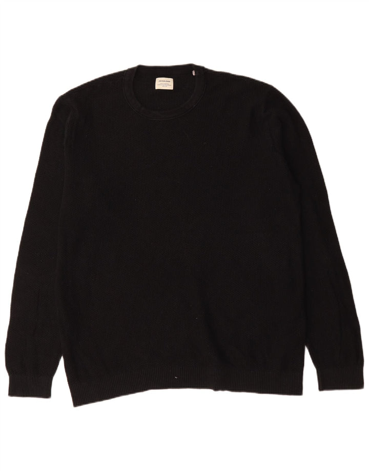Jack & Jones Herretrøje med rund hals 2XL sort bomuld