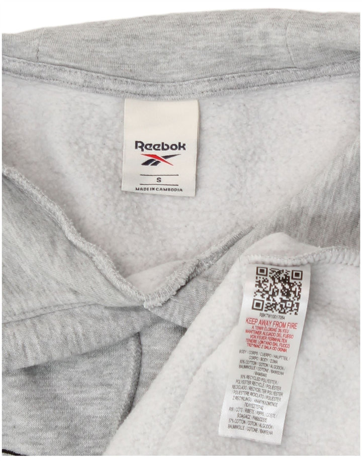 Reebok Grafisk hættetrøje til mænd, lille grå bomuld
