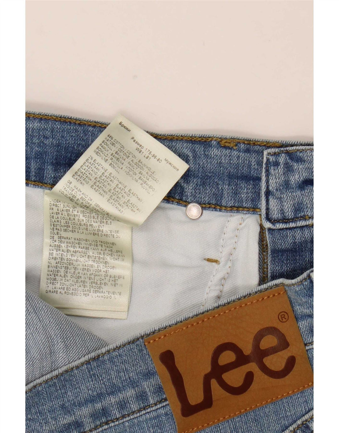Lee Mens Daren Zip Fly Slim Jeans W32 L32 Blå Bomuld