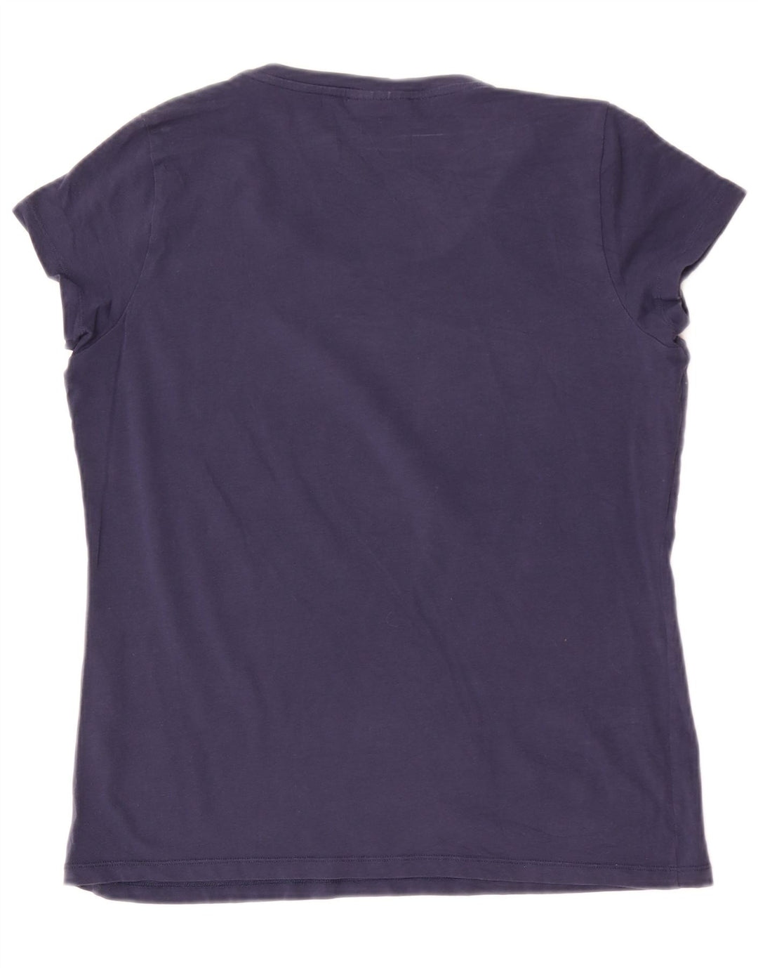 Trussardi Jeans Dame T-Shirt Top UK 14 Medium Navy Blue