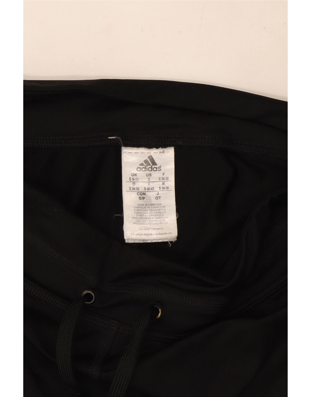 Adidas Træningsdragtsbukser til kvinder UK 10 Small Black Polyester