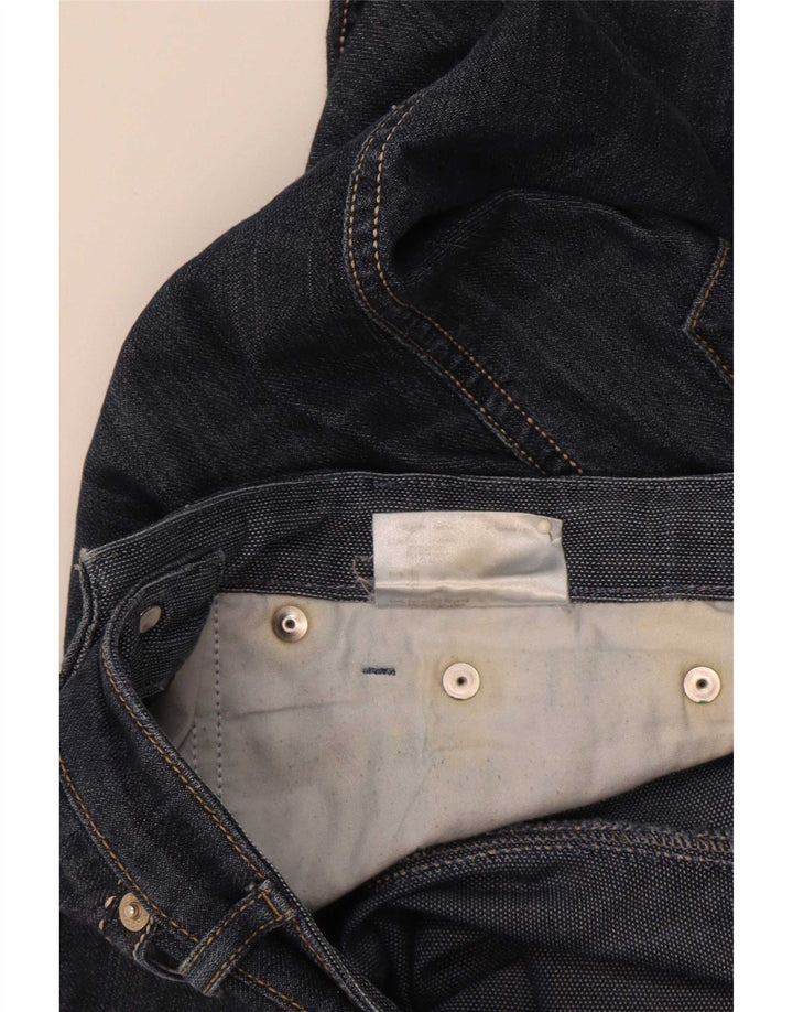 Roccobarocco Dame Straight Jeans W32 L29 Marineblå Bomuld