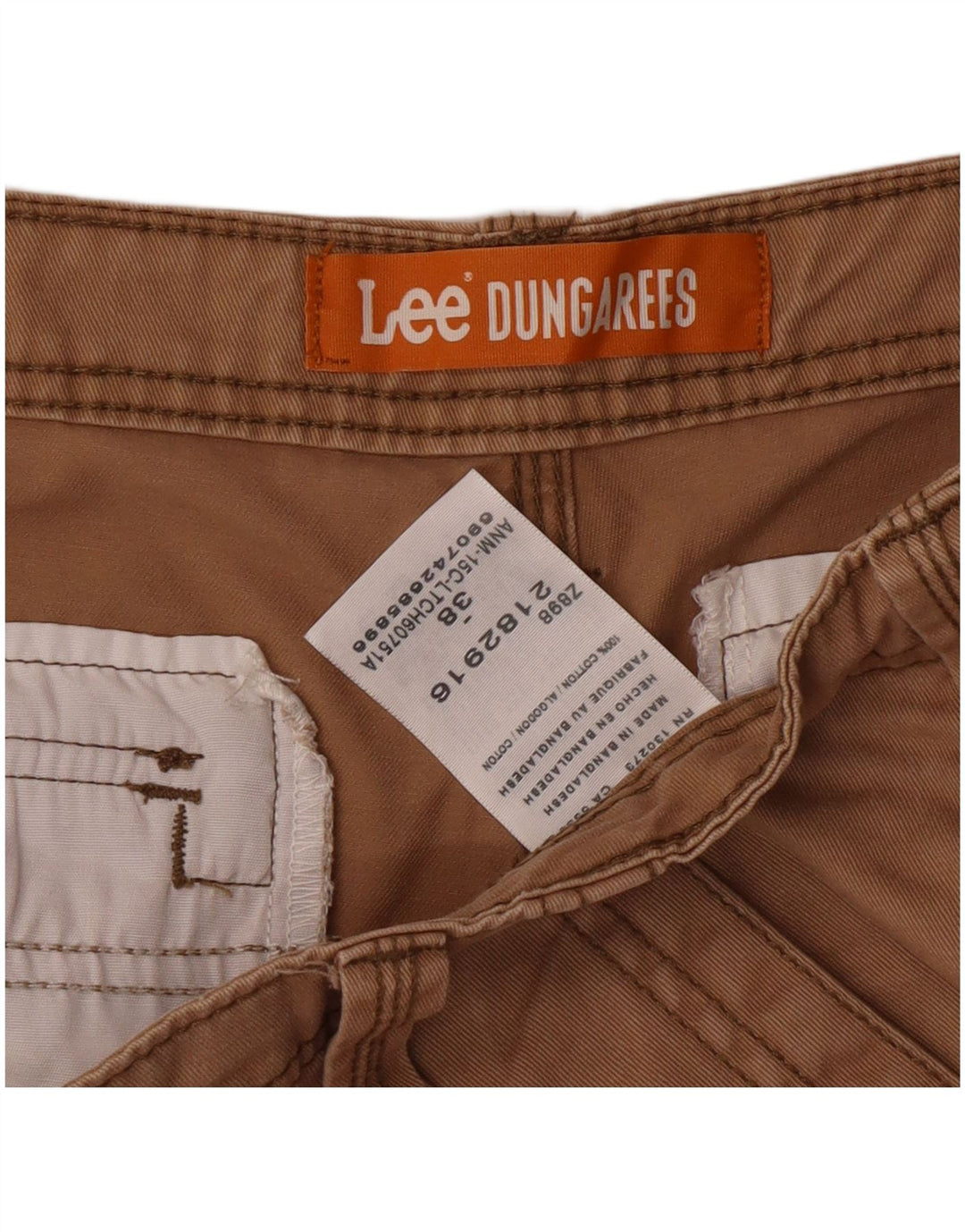 Lee Herre Cargo Shorts W38 XL Beige Bomuld