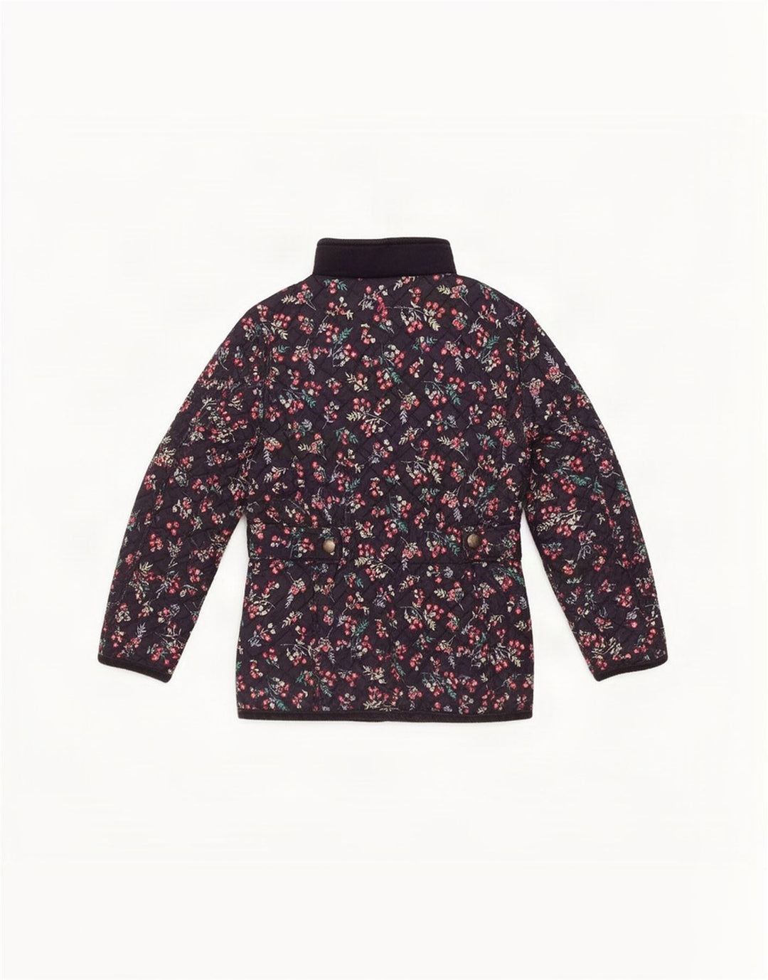 Joules piger quiltet jakke 5-6 år marineblå blomster polyester