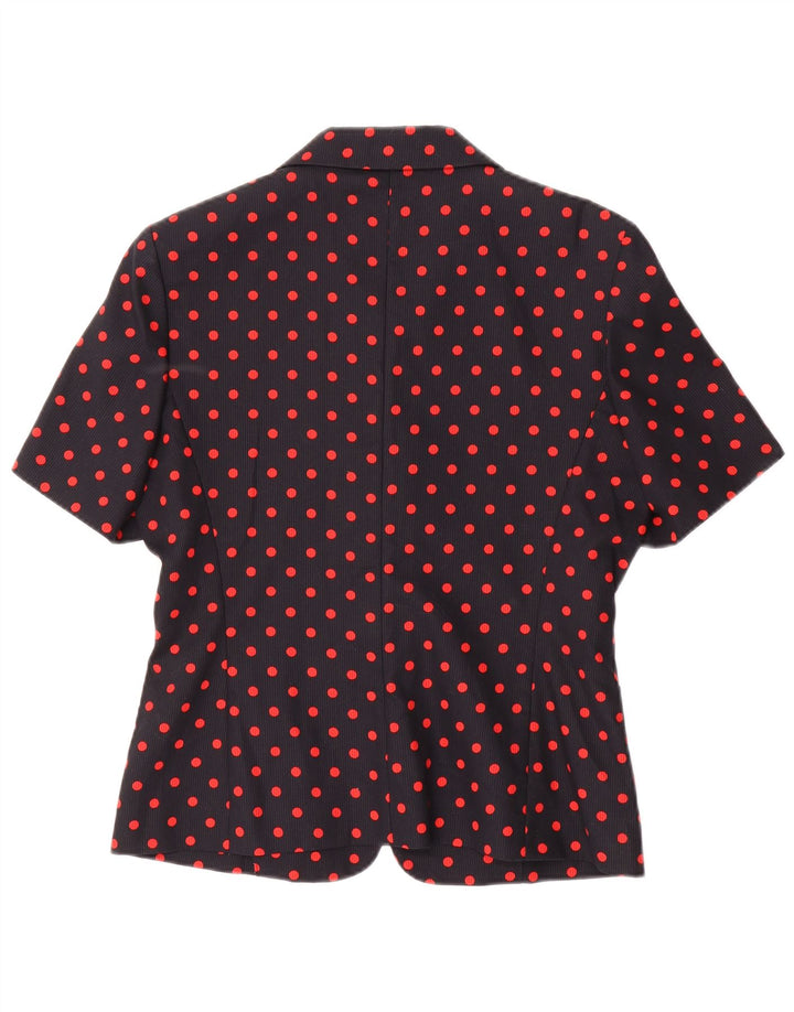 MELROSE kortærmet blazerjakke til kvinder IT 44 Medium Black Polka Dot