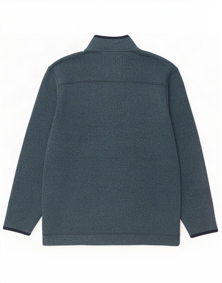Weird Fish Herre Zip Neck Sweatshirt Jumper 2XL Blå Flecked Polyester