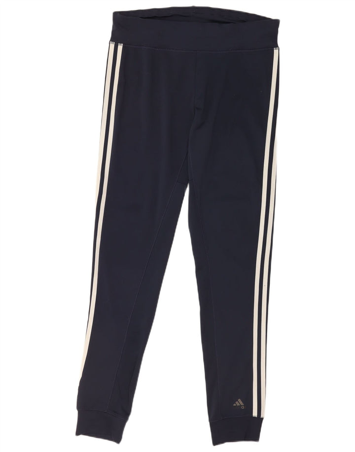 Adidas Dame Leggings UK 8 Small Navy Blue Polyester