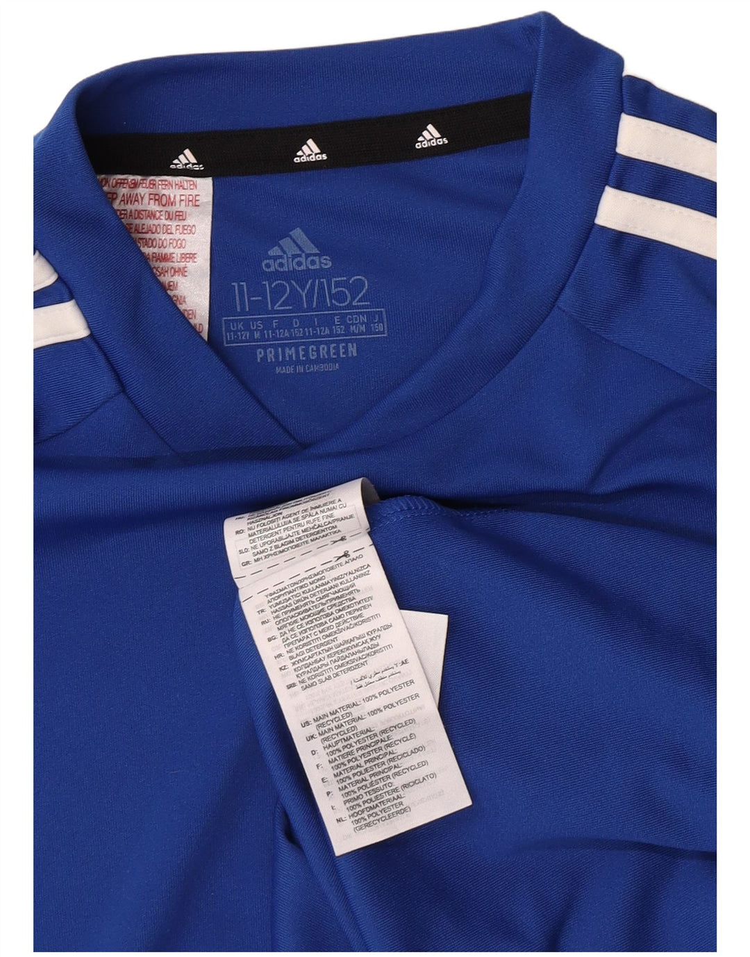 Adidas Boys Aeroready T-Shirt Top 11-12 År Blå Polyester