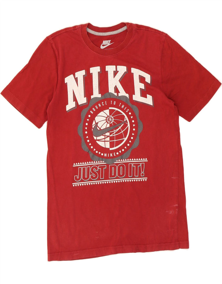 NIKE Mens Regular Fit Graphic T-Shirt Top Small Red Cotton Vintage Nike and Second-Hand Nike from Messina Hembry 