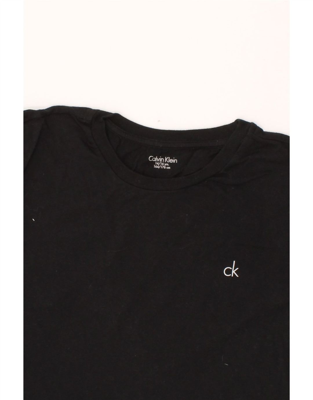 CALVIN KLEIN Boys T-Shirt Top 14-15 Years Black Vintage Calvin Klein and Second-Hand Calvin Klein from Messina Hembry 