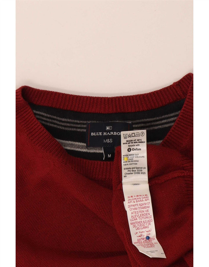 Marks & Spencer Herre Blue Harbor Crew Neck sweater Medium Rød