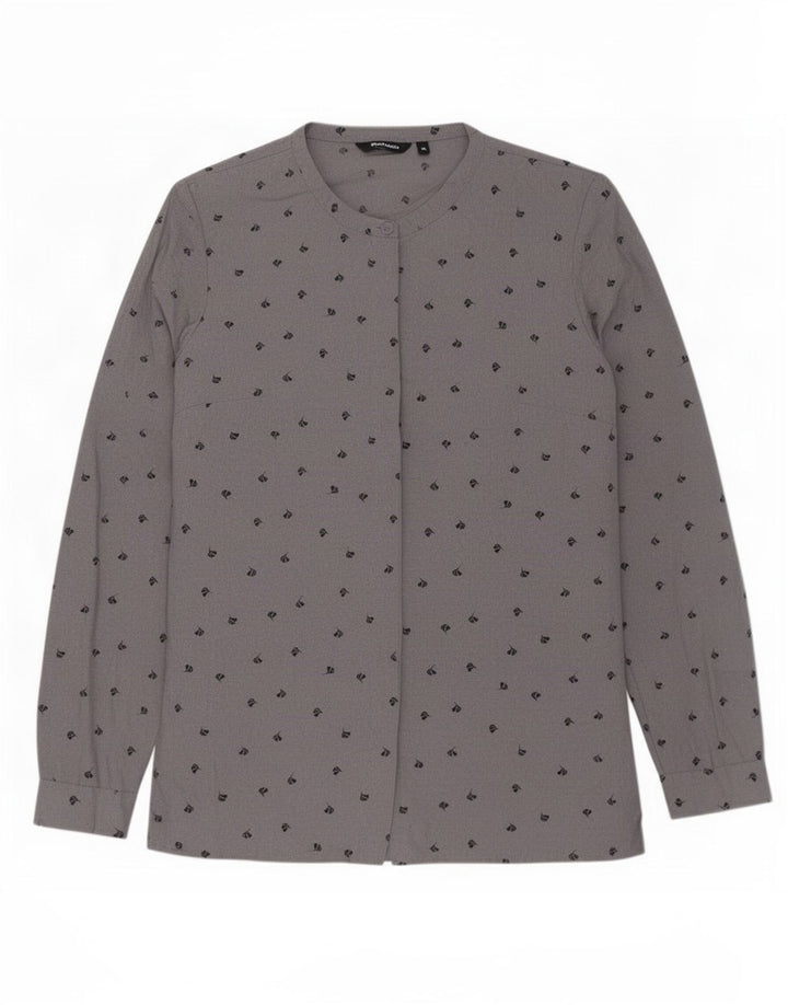Rohan Dame Shirt Bluse UK 10 Small Grey Floral Polyester