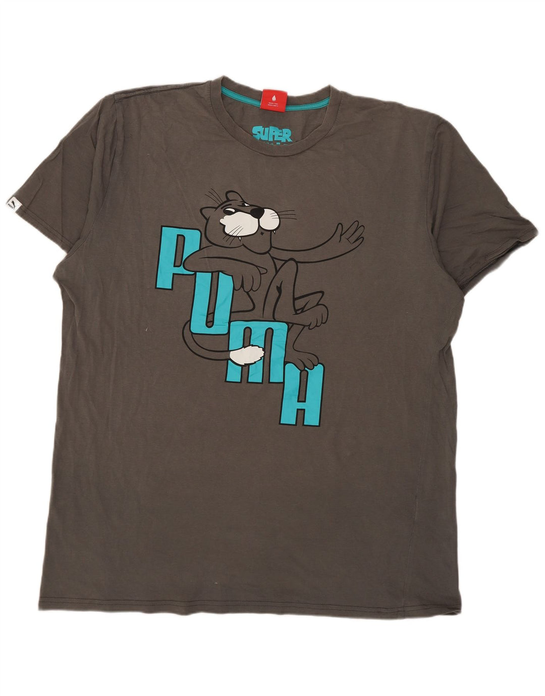 PUMA Grafisk T-shirt top til mænd XL Grå