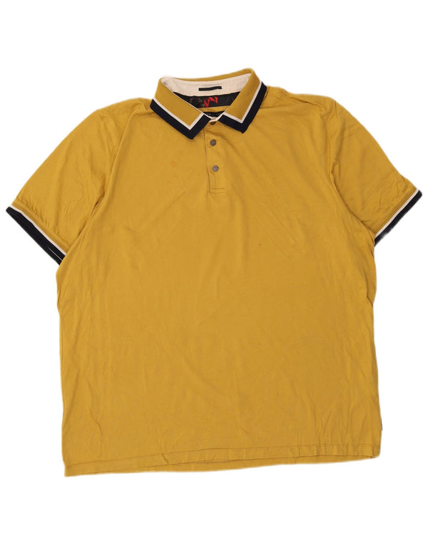 Ted Baker herre polo shirt str. 7 3XL gul bomuld
