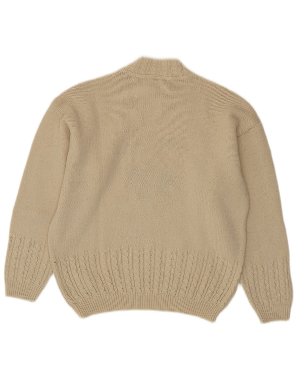 Alfa Girls Graphic Turtle Neck Jumper Sweater 13-14 år Off White