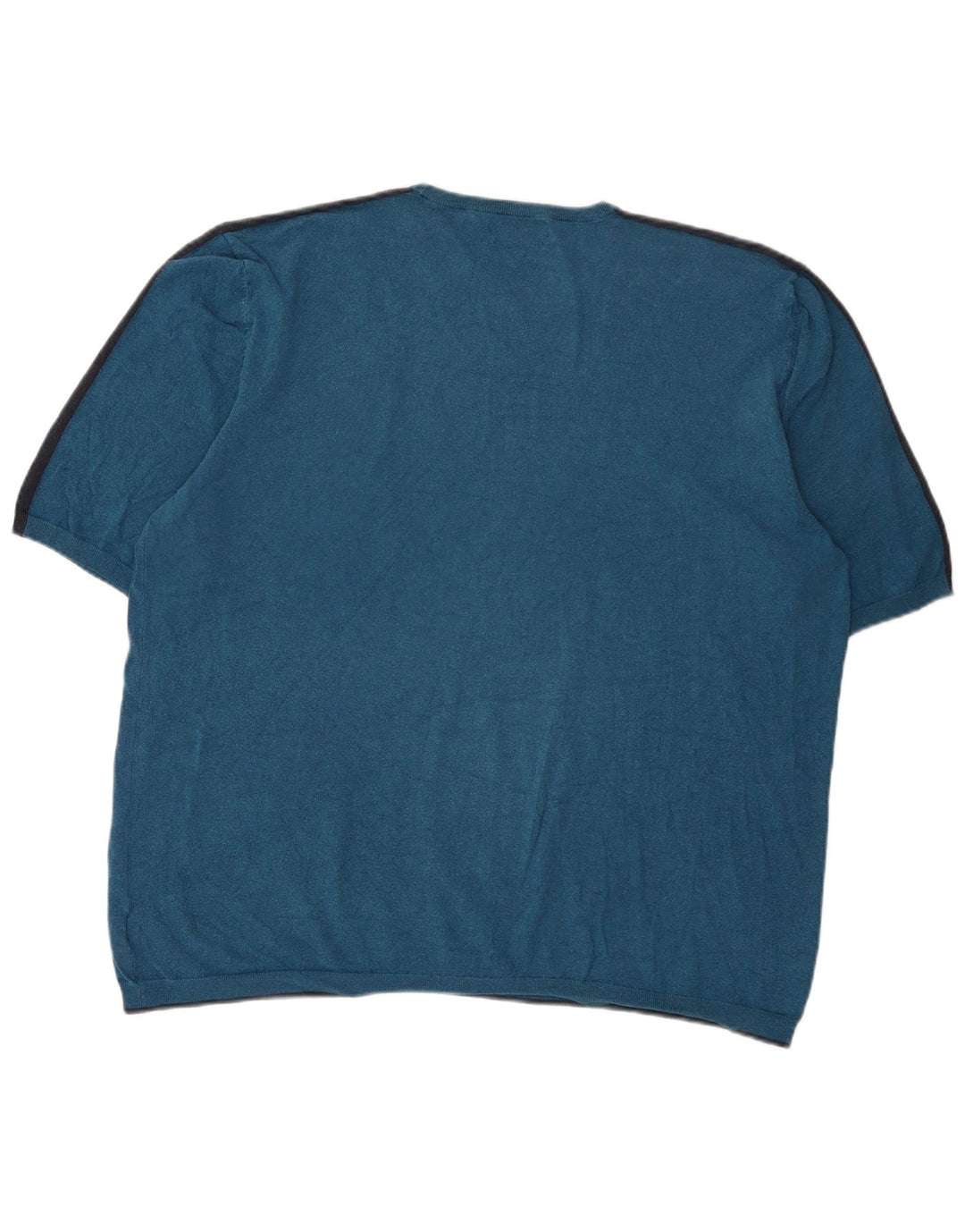 Marks & Spencer Herre T-Shirt Top 3XL Blå Colourblock Bomuld