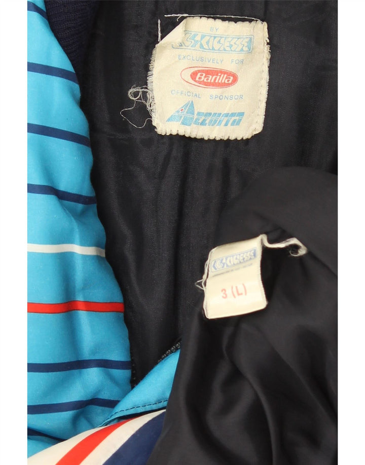 Azzurra Herre Polstret Gilet UK 40 Large Navy Blue Colourblock Polyester