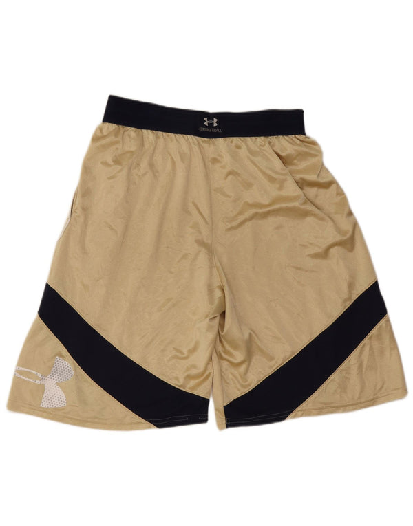 Under Armour Herre grafiske sportsshorts Large Gold Colourblock Polyester