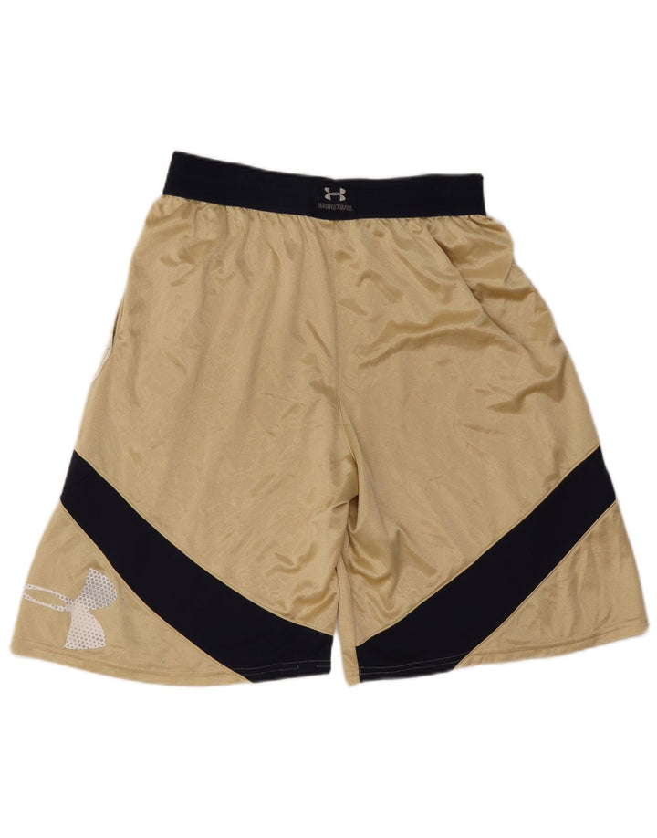 Under Armour Herre grafiske sportsshorts Large Gold Colourblock Polyester