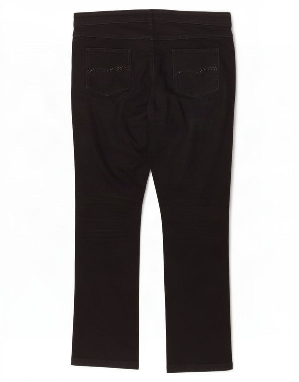 Marks & Spencer Womens Per Una Slim Jeans UK 18 XL W40 L30 Black Cotton