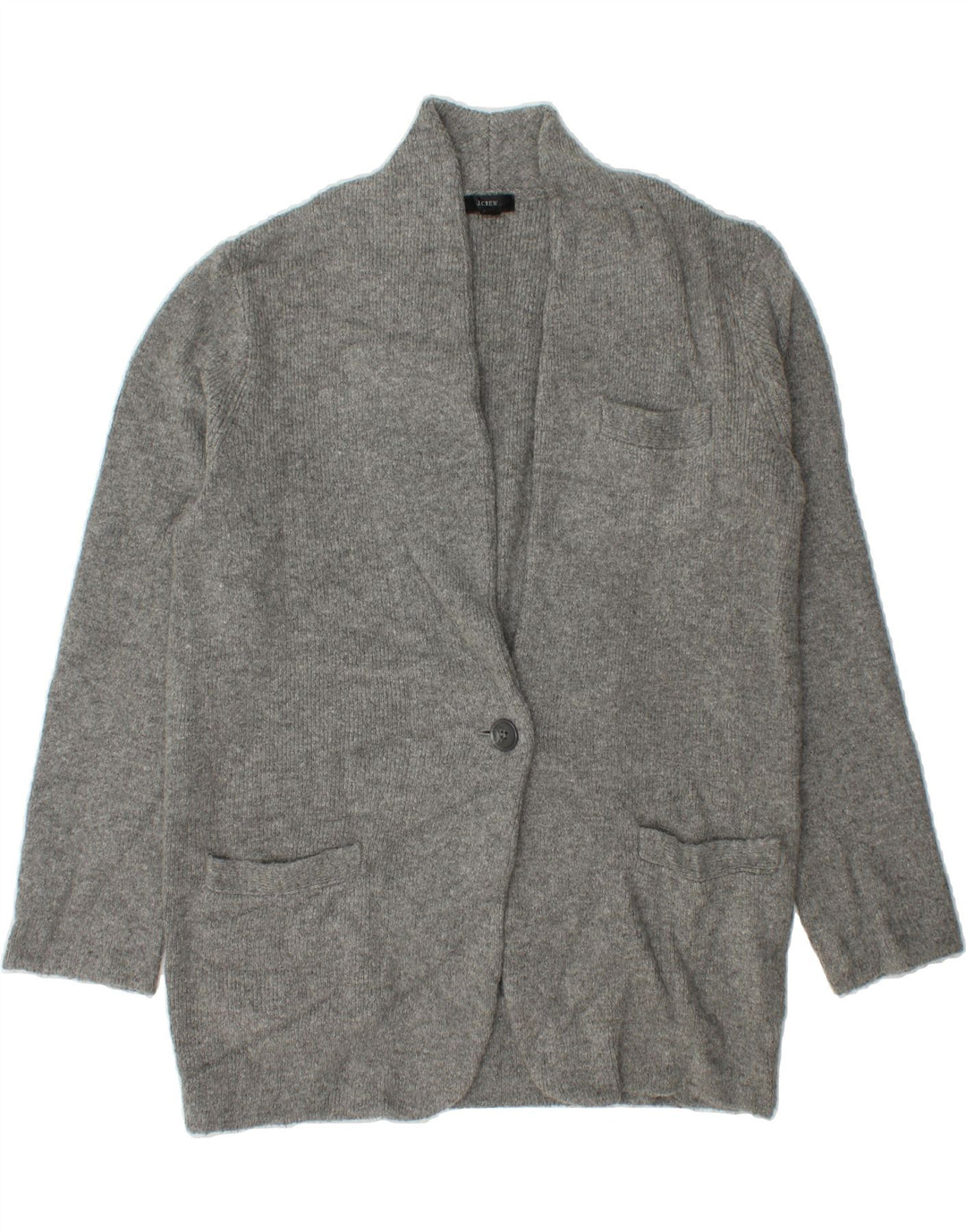 J. CREW Womens Oversized Cardigan Sweater UK 10 Small Grey Wool Vintage J. Crew and Second-Hand J. Crew from Messina Hembry 