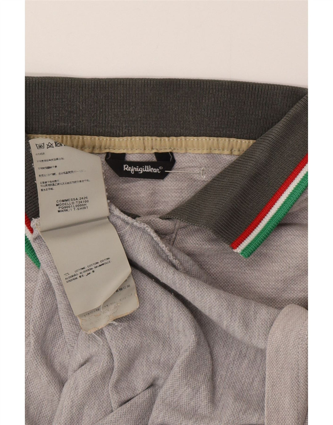 Refrigiwear Herre poloskjorte lille grå bomuld