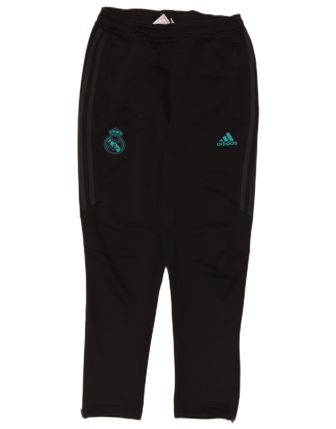 ADIDAS Boys Real Madrid Træningsdragt Bukser 11-12 år Sort Polyester