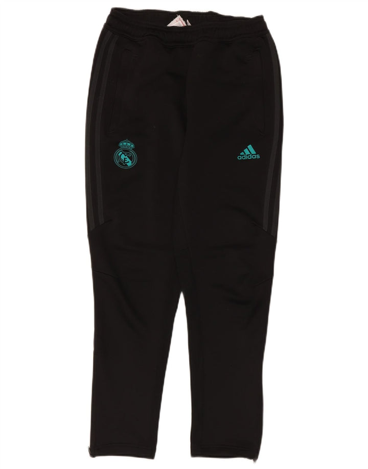 ADIDAS Boys Real Madrid Træningsdragt Bukser 11-12 år Sort Polyester