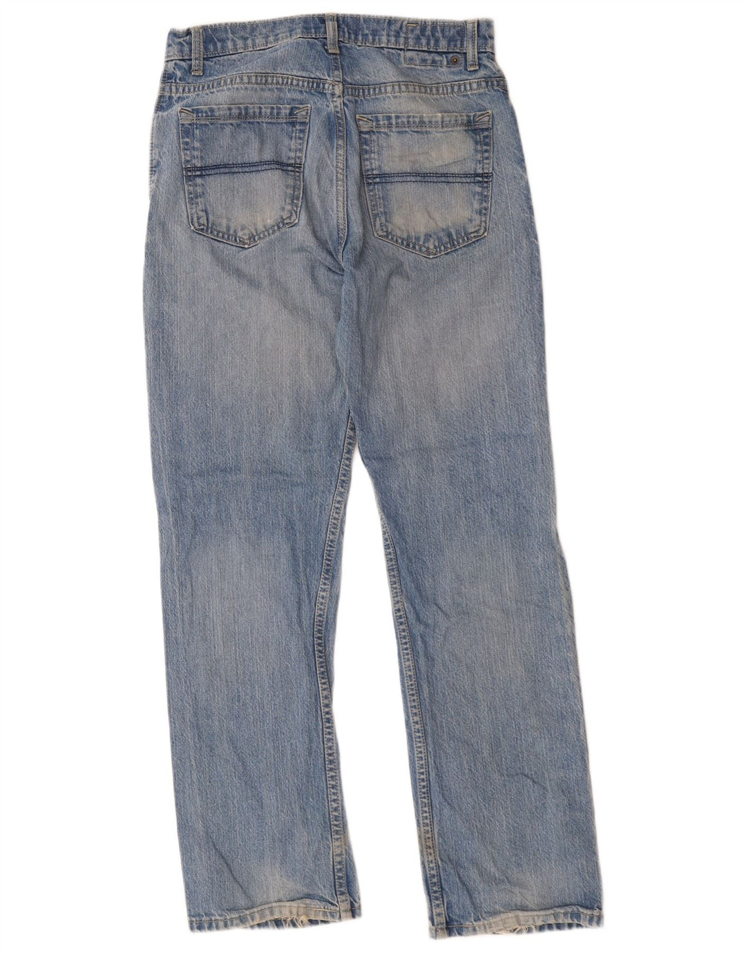 Marks & Spencer Herre Regular Straight Jeans W30 L31 Blå Bomuld