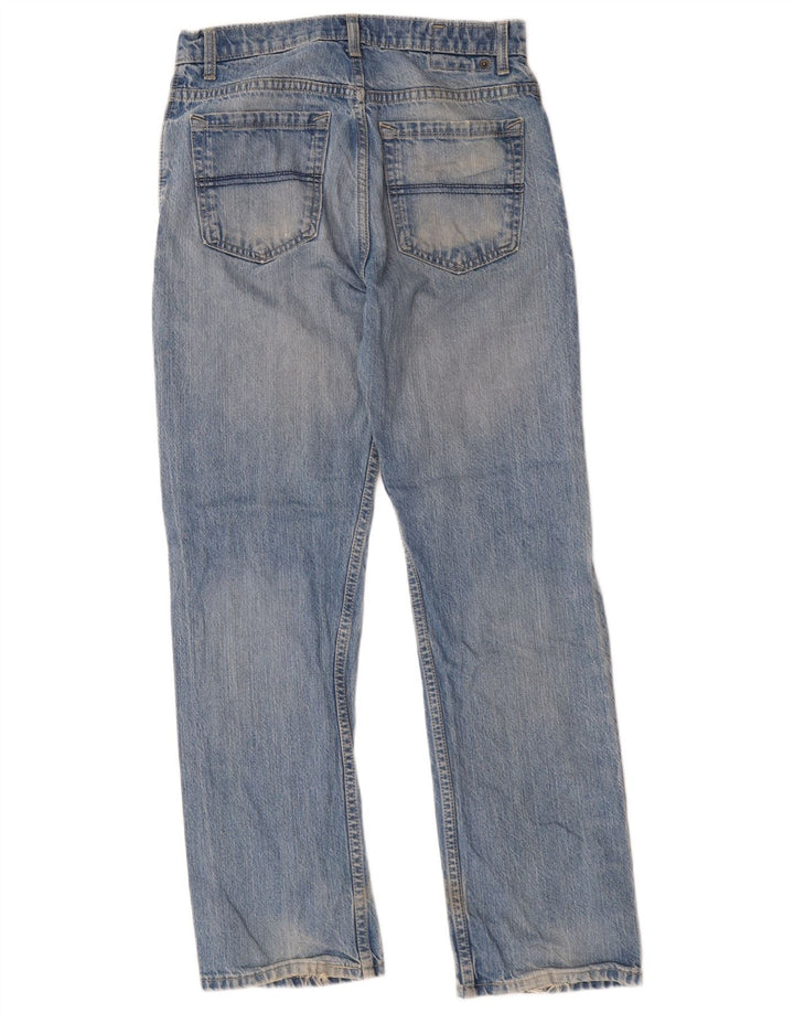 Marks & Spencer Herre Regular Straight Jeans W30 L31 Blå Bomuld