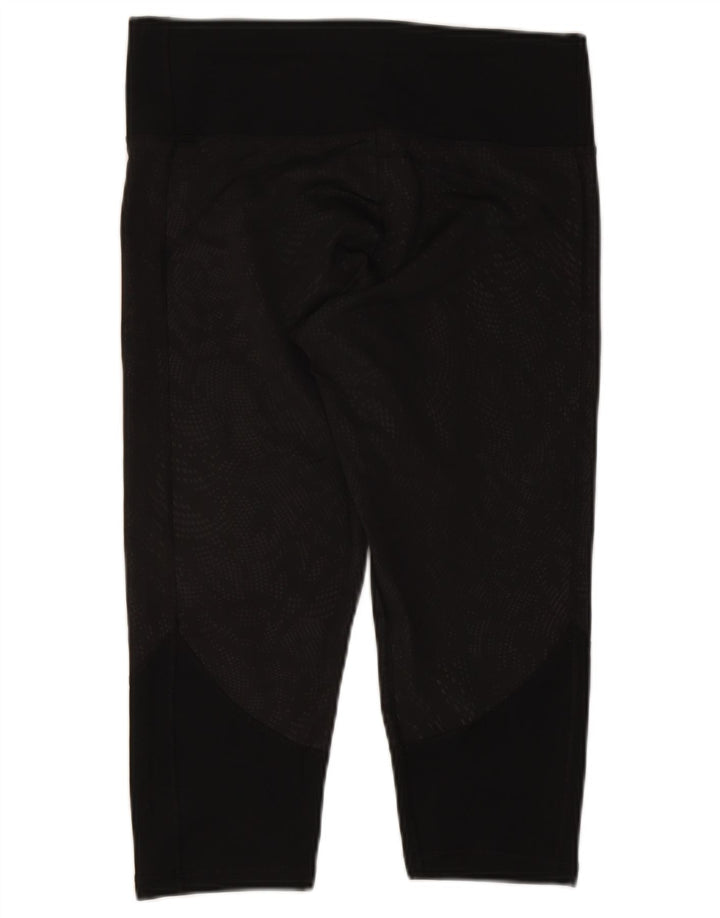 ADIDAS Womens Climalite Capri Leggings UK 16/18 Large Black Polyester