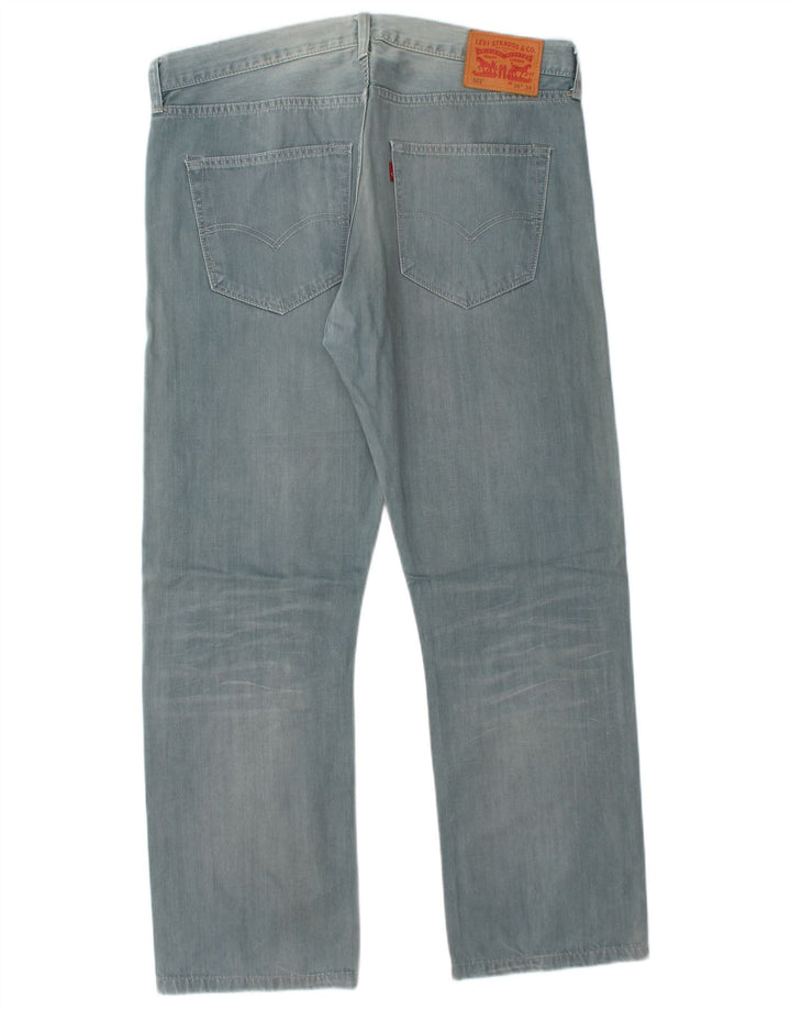 LEVI'S Herre 501 Straight Jeans W36 L29 Blå Bomuld