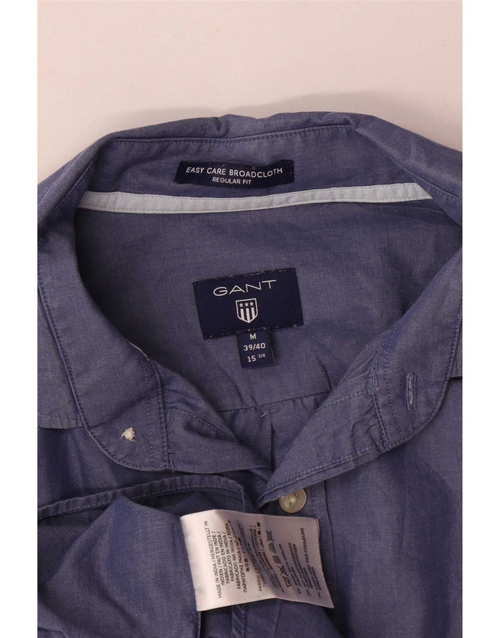 Gant Herre Regular Fit Skjorte Størrelse 39/40 15 3/4 Medium Blå Bomuld
