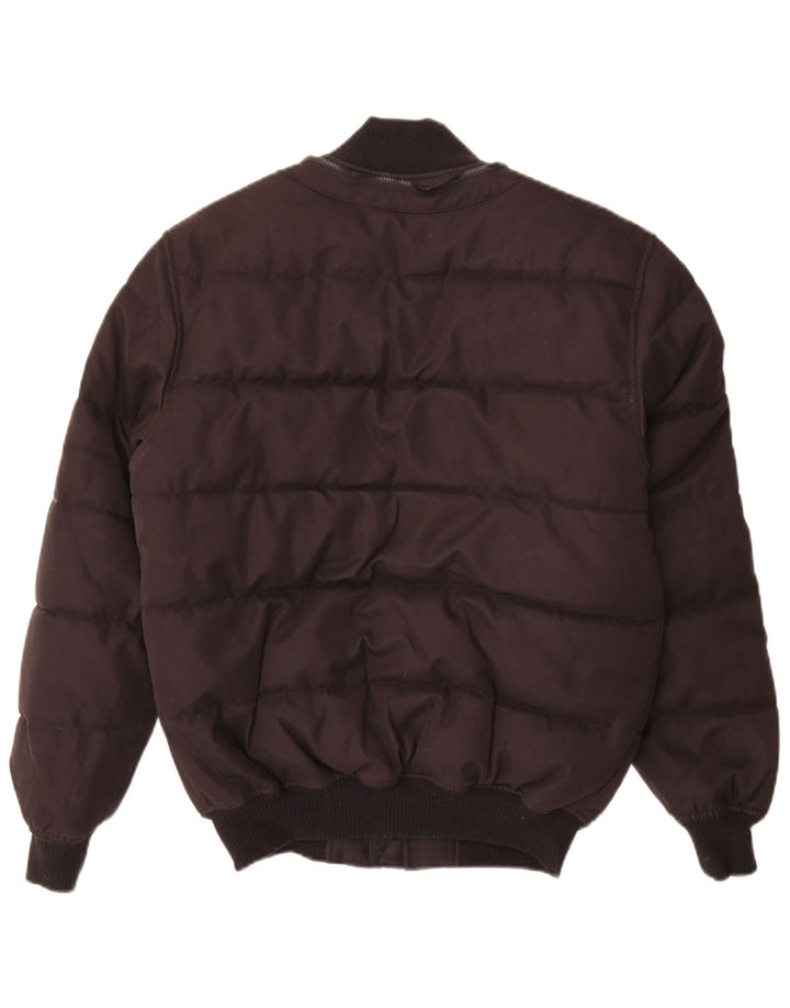 Zara Herre polstret jakke UK 36 Lille sort polyester
